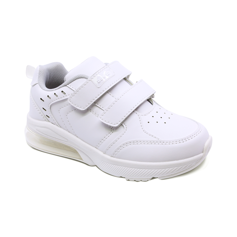 thumbnail image 1 of Tenis escolar Audaz para niño sintético blanco Maserati con doble tira de contacto, 1 of 5