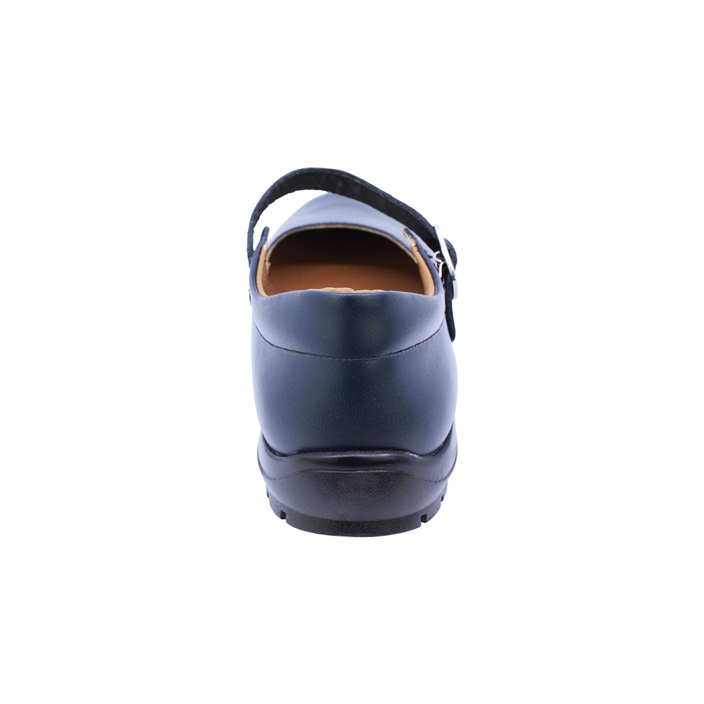 thumbnail image 4 of Zapato escolar Coqueta para niña de piel azul marino Danna con hebilla, 4 of 6